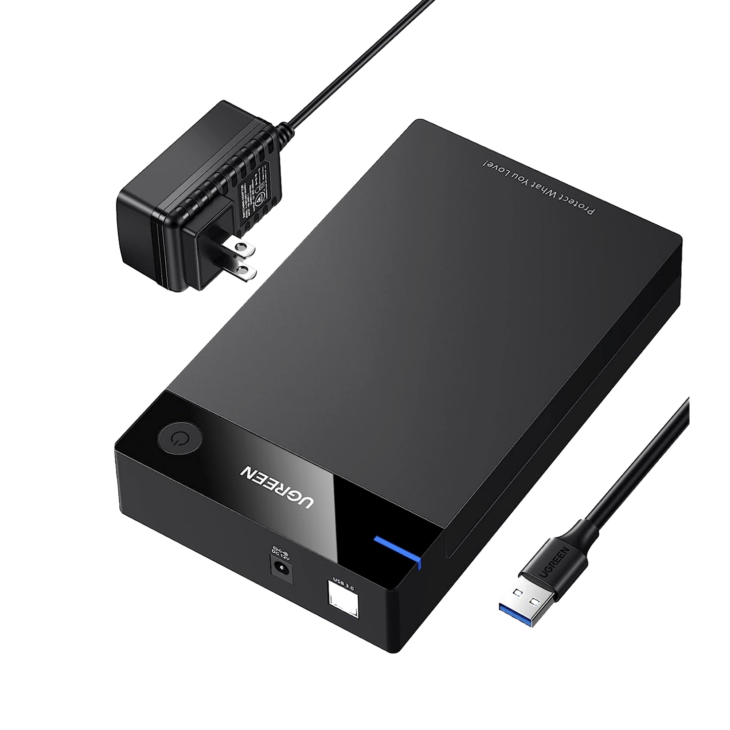 Carcasa de Disco Duro para 3.5" y 2.5" (Enclosure) | Con Cable USB 3.0 | Para HDD 3.5" / SSD 2.5" | SATA I/II/III | UASP | Hasta 16 TB | Compatible con Windows, Linux, Mac OS | No Requiere Controlador | Cable 1m | Incluye Adaptador d