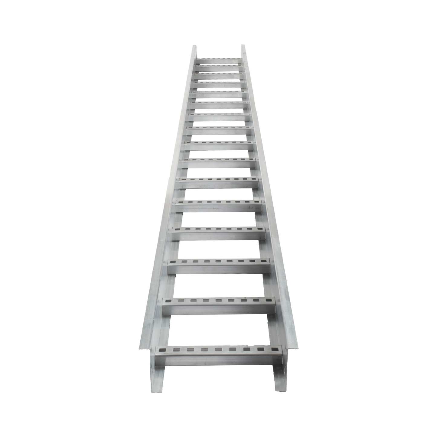 Escalera de Aluminio Portacables / Perfil Z / Peralte 3 1/4" /Paso 9" / Ancho 12" / 3.66 metros / Capacidad Máx. 274 Cables / Incluye Cople Union y Tornillería (CHEZ314P9X12AK)