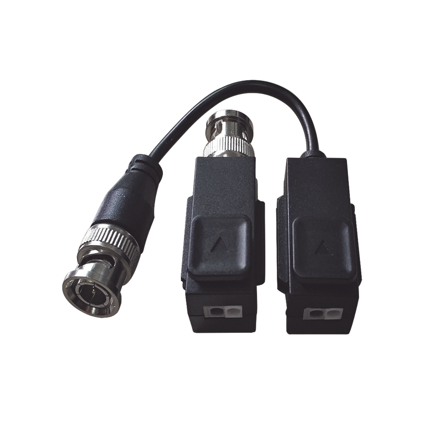 Kit de Transceptor (Balluns) TURBOHD con Boton Push / Hasta 8 MP (4K) / 100% Cobre / Soporta HD-TVI / AHD / CVI / CVBS / Audio por Coaxitron / Datos para Menu de Configurar de Cámaras