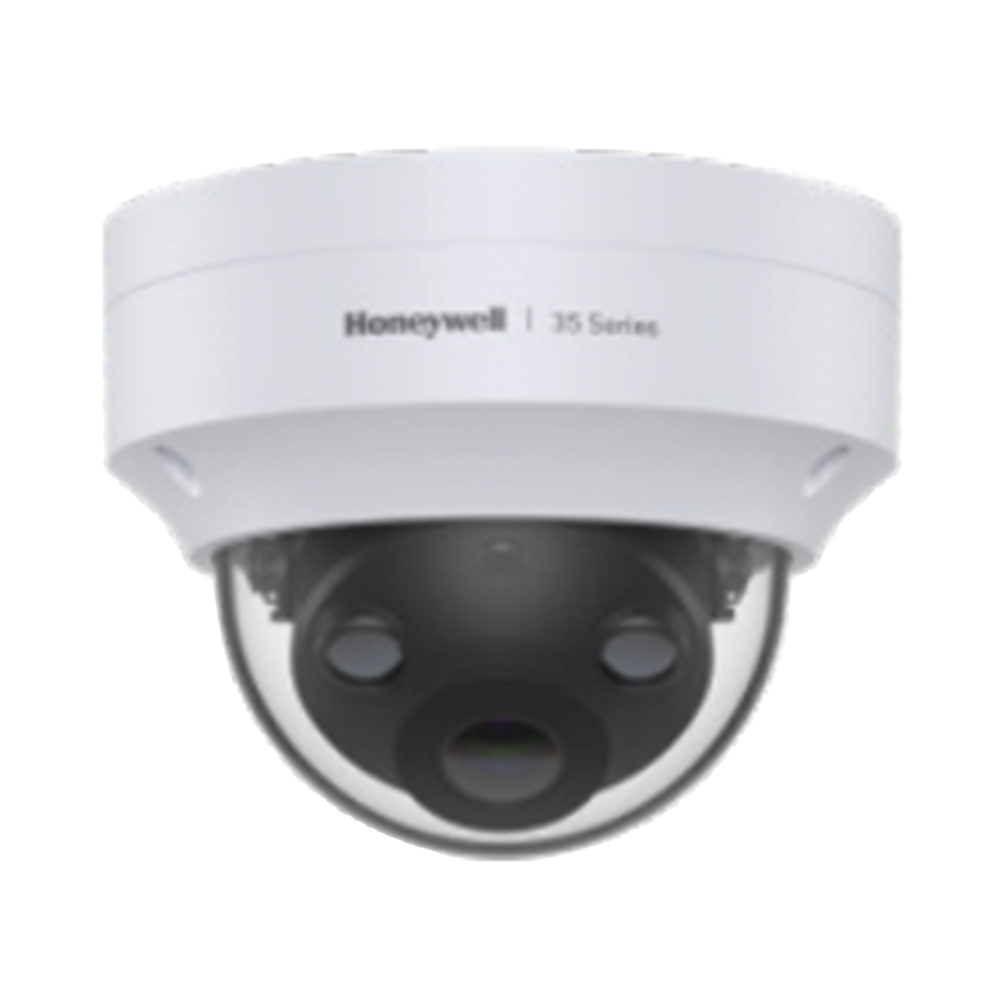 Domo IP 5 Megapíxeles / Lente 2.8 mm / 40 mts IR / Ultra Baja Iluminación / NDAA / ONVIF / IP67 / IK10 / IA (Filtro de Humanos y Vehiculos) / Conteo de Personas / Merodeo / H.265 / PoE / Alarmas I/O / Serie 35 / Honeywell Security