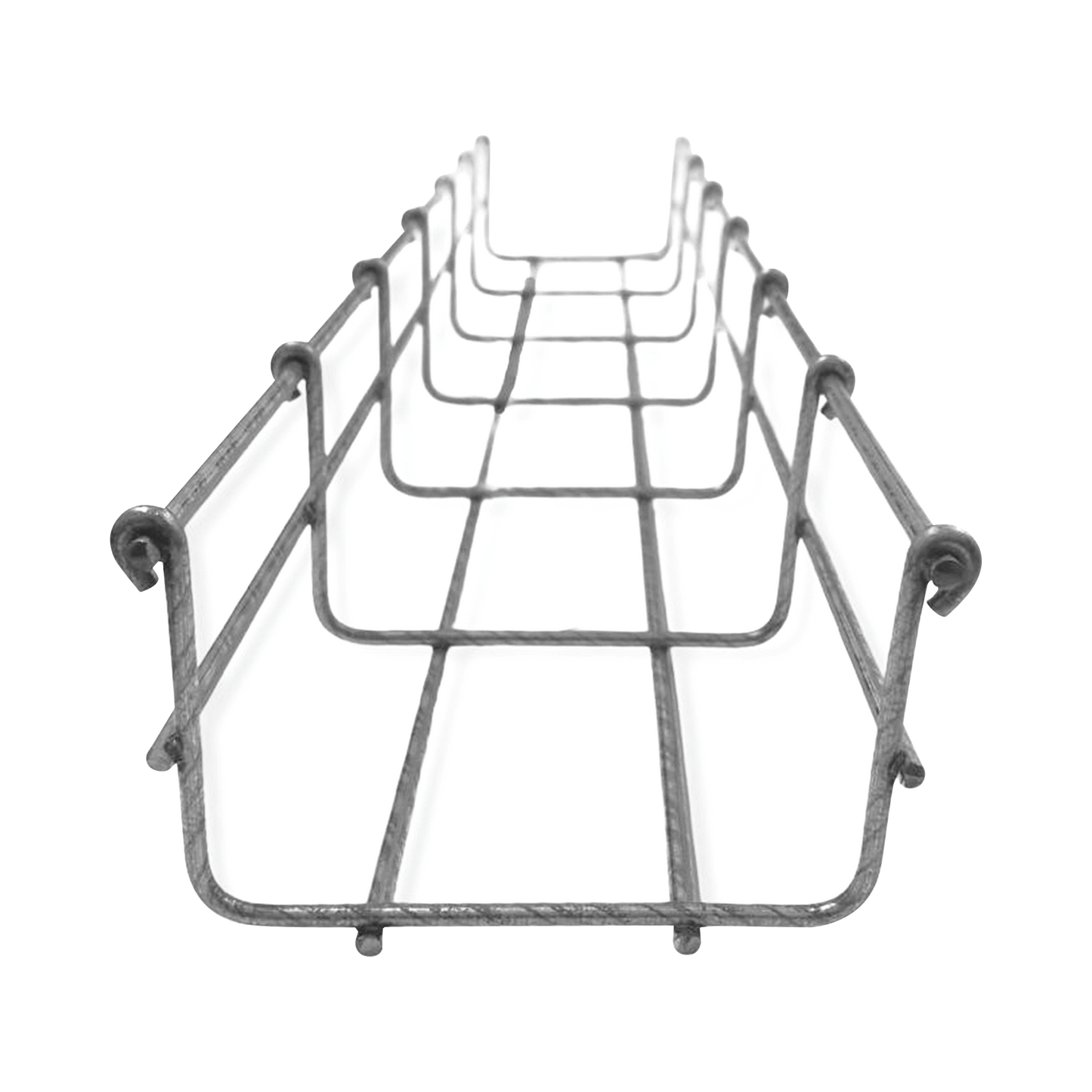 Charola Bimetálica Tipo Malla 66/100 mm, Ideal Para Utilizarse al Exterior o Zonas Húmedas, Hasta 105 Cables Cat6, Tramo de 3 Metros