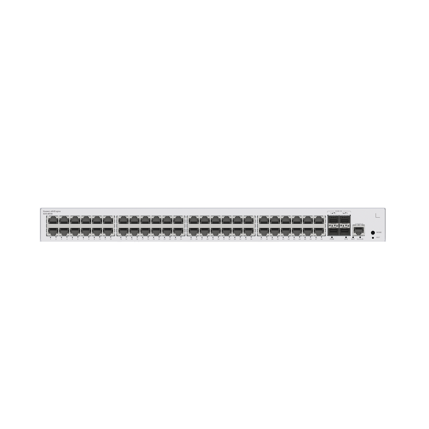 Switch de Distribución/Core Gigabit Administrable Capa 3 / 48 puertos 10/100/1000 Mbps / 4 Puertos 10GE SFP+ Uplink / ERPS / Rutas Estáticas / iStack / Administración Nube Gratis