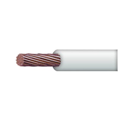 ( SSLU13 ) Cable Eléctrico 10 awg color blanco,Conductor de cobre suave cableado. Aislamiento de PVC, autoextinguible. BOBINA 100 MTS