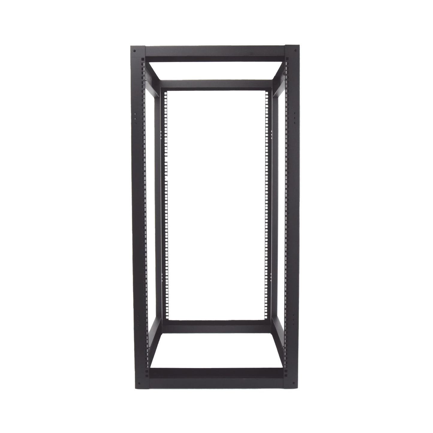 Rack Estándar 19" de 4 Postes, Acero, 24 Unidades, Profundidad Ajustable.