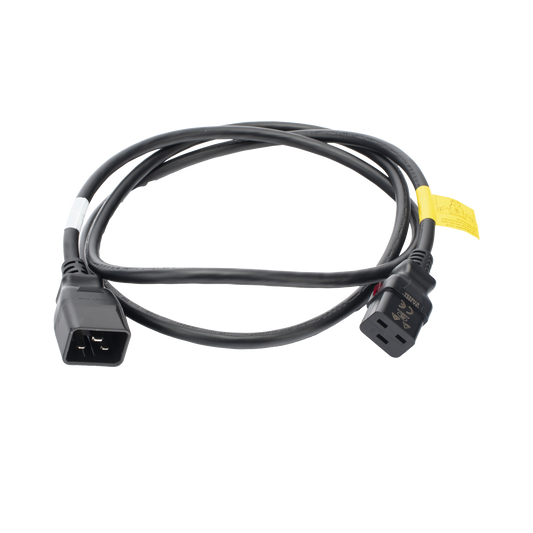 Cable de Alimentación Eléctrica Con Bloqueo de Seguridad, de IEC C19 a IEC C20, 1.8 Metros de Largo, Color Negro, 1 Pieza