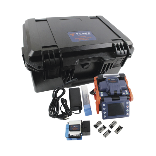 Fusionadora de Fibra Óptica de Alineación por Núcleo con 6 Motores con Perdida Típica (SM); 0.01 dB (MM); 0.04 dB)