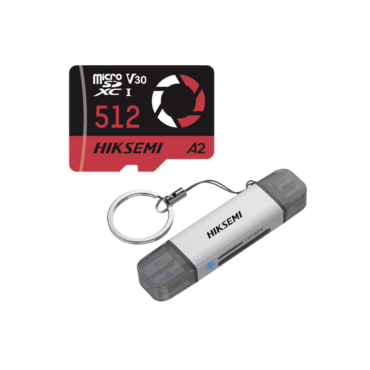 Kit de Memoria MicroSD de 512G para Drones y Cámaras de Acción, con Lector de Tarjetas de Regalo