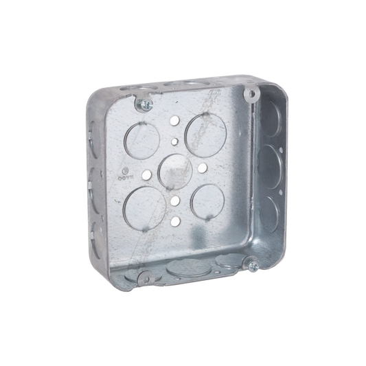 Caja Cuadrada  4 11/16"/ Profundidad  1 1/2"/ 11 Entradas 1/2", 6 Entradas 3/4"/ Troquelada.