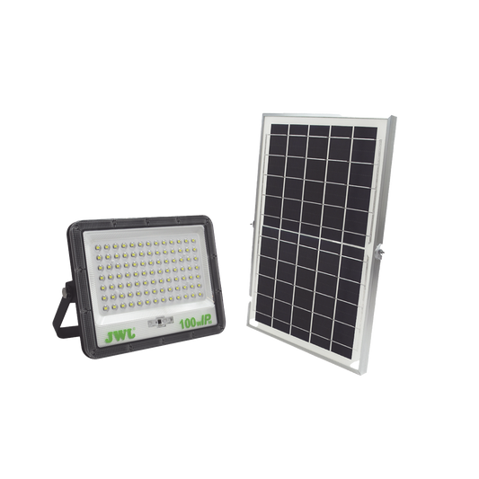 Reflector con Panel Solar 100 W /  Batería 3.2  V CD / T.C.C. 6 500 K / IP66.