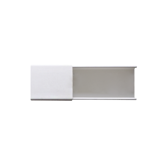 Canaleta blanca sin división, de PVC auto extinguible, 48 x 16 x tramo 2.5m (6101-01260