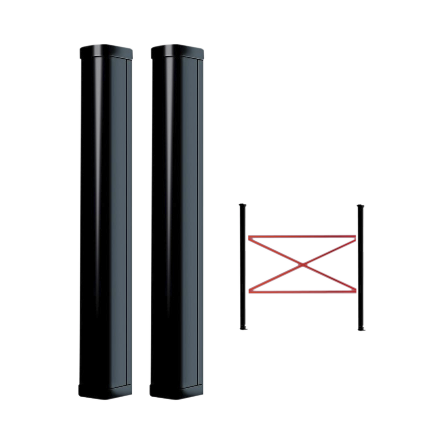 Detector Fotoeléctrico de 100 cm de Altura / Tipo Cortina para Detección Perimetral / Baterías de respaldo / Cobertura de 100 metros en exterior / Alimentación a 110/220VAC / 100 cm de Alto