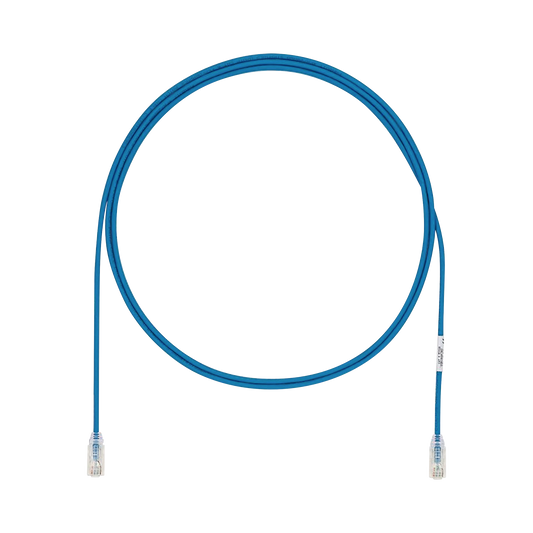 Cable de Parcheo UTP Cat6A, CM/LSZH, Diámetro Reducido (28AWG), Color Azul, 15ft